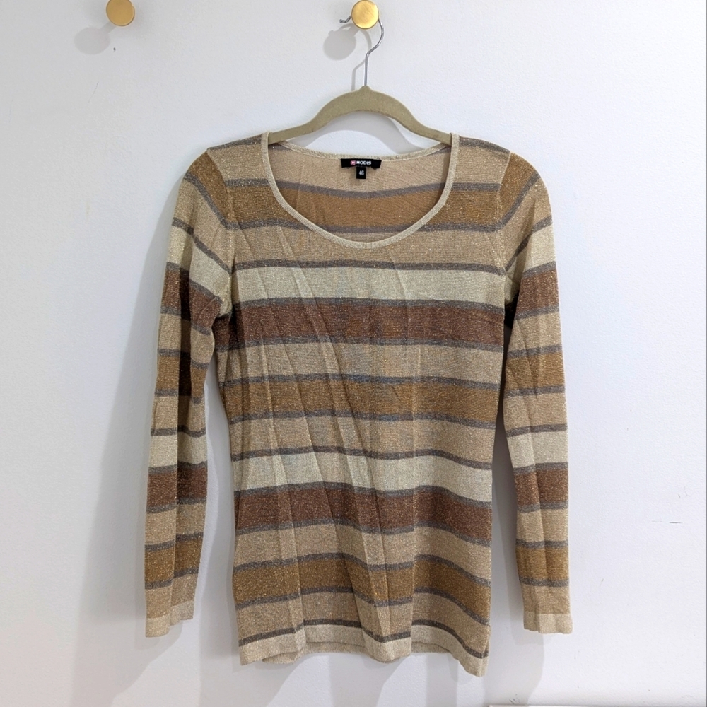Golden semi transparent sweater from Modis